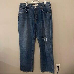 GRLFRND Jeans The Bella Low Rise Boyfriend Size 29 Distressed‎ Knee
